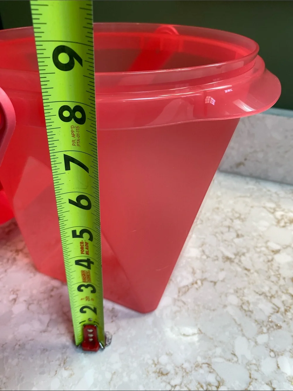 Tupperware Bright Coral Red Round Lid